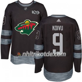 Minnesota Wild Trikot Mikko Koivu 9 1917-2017 100th Anniversary Adidas Schwarz Authentic - Herren